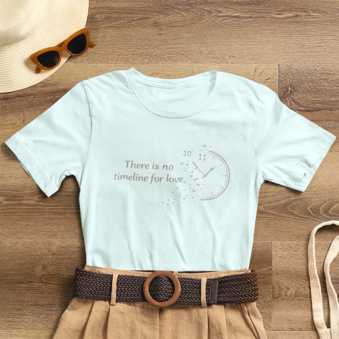 There Is No Timeline For Love T‑Shirt — Minimal Clock Graphic Tee - Spirit Stitch