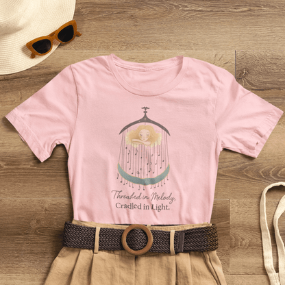 Threaded in Melody, Cradled in Light – Dreamy Lullaby - Inspired Affirmation Tee - Spirit Stitch