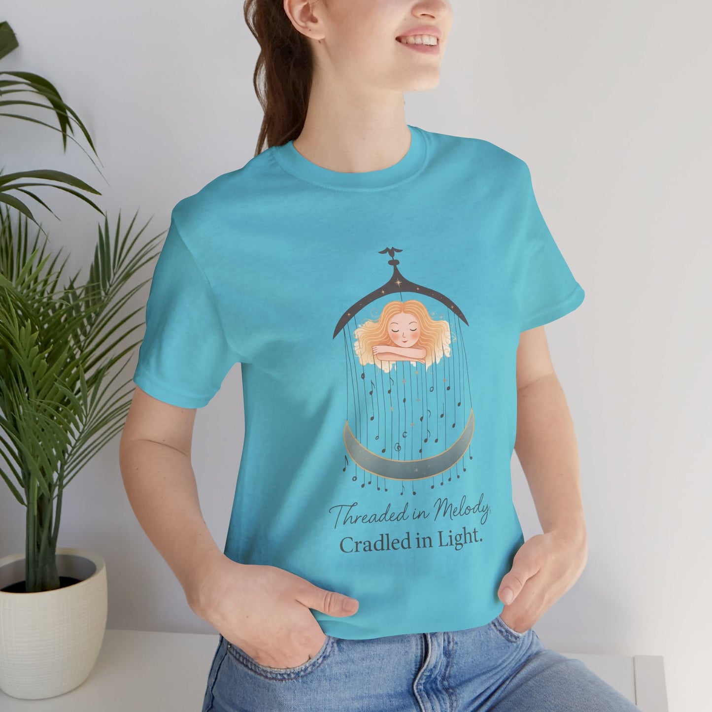 Threaded in Melody, Cradled in Light – Dreamy Lullaby - Inspired Affirmation Tee - Spirit Stitch