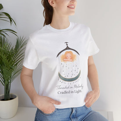 Threaded in Melody, Cradled in Light – Dreamy Lullaby - Inspired Affirmation Tee - Spirit Stitch