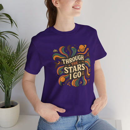 Through the Stars I Go Shirt | Retro Spacecore Tee | Cosmic Journey Top | Gentle Rebels Collection - Spirit Stitch