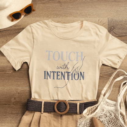 Touch with Intention Shirt – Mindfulness T-Shirt, Minimalist Affirmation Tee, Spiritual Wellness Clothing - Spirit Stitch