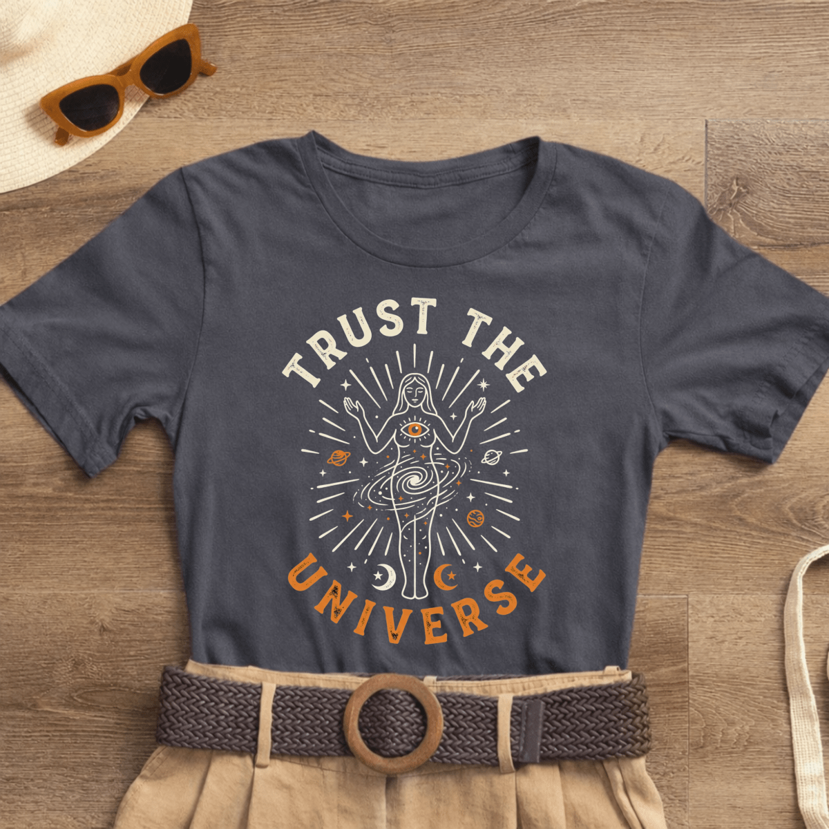 Trust The Universe Shirt | Divine Feminine Goddess Tee | Spiritual Affirmation T-Shirt — Soft Tee - Spirit Stitch