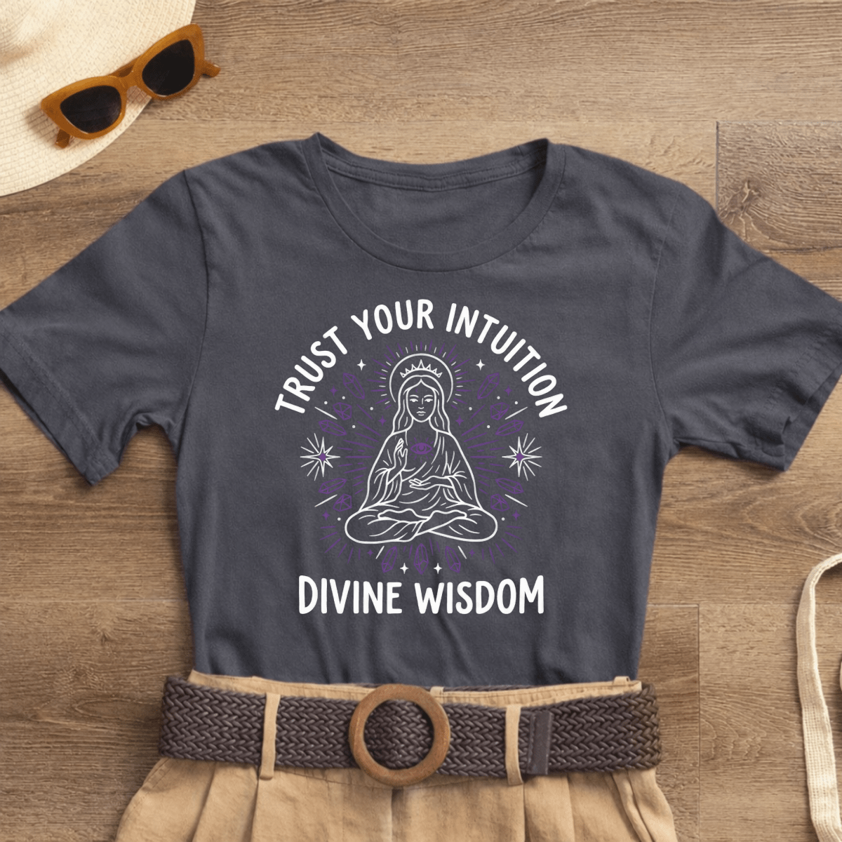 Trust Your Intuition Shirt | Divine Feminine Tee |Third Eye Meditation Graphic — Soft Tee - Spirit Stitch