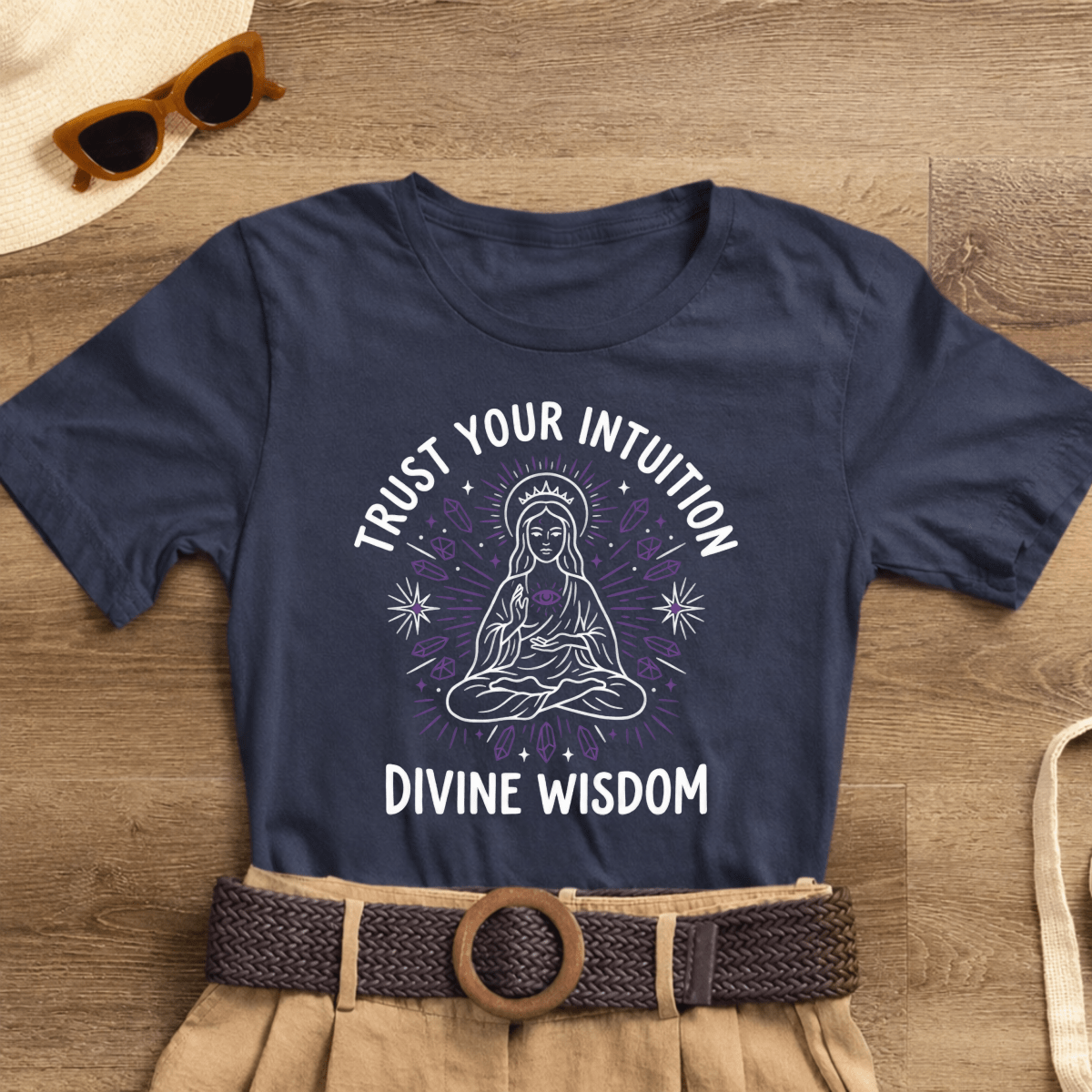Trust Your Intuition Shirt | Divine Feminine Tee |Third Eye Meditation Graphic — Soft Tee - Spirit Stitch