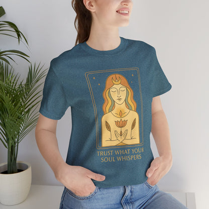 Trust Your Soul Whispers T-Shirt – Mystical Feminine Energy Graphic Tee - Spirit Stitch