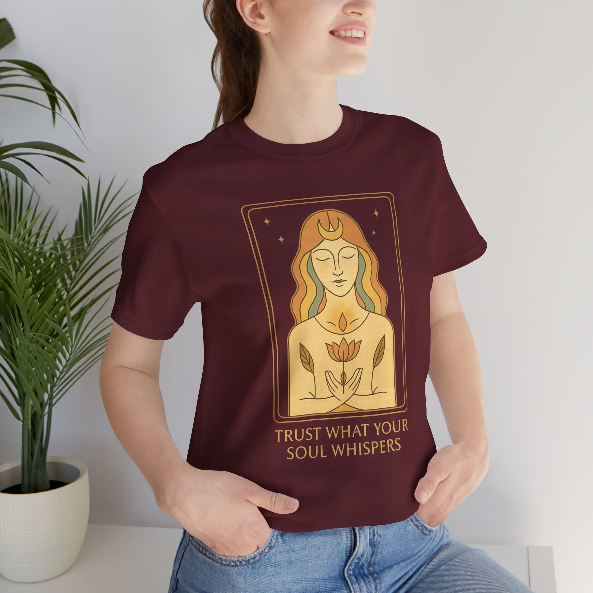 Trust Your Soul Whispers T-Shirt – Mystical Feminine Energy Graphic Tee - Spirit Stitch