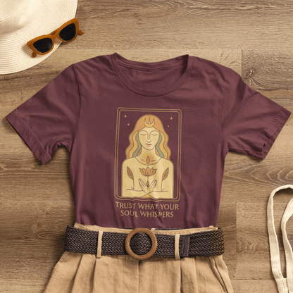 Trust Your Soul Whispers T-Shirt – Mystical Feminine Energy Graphic Tee - Spirit Stitch