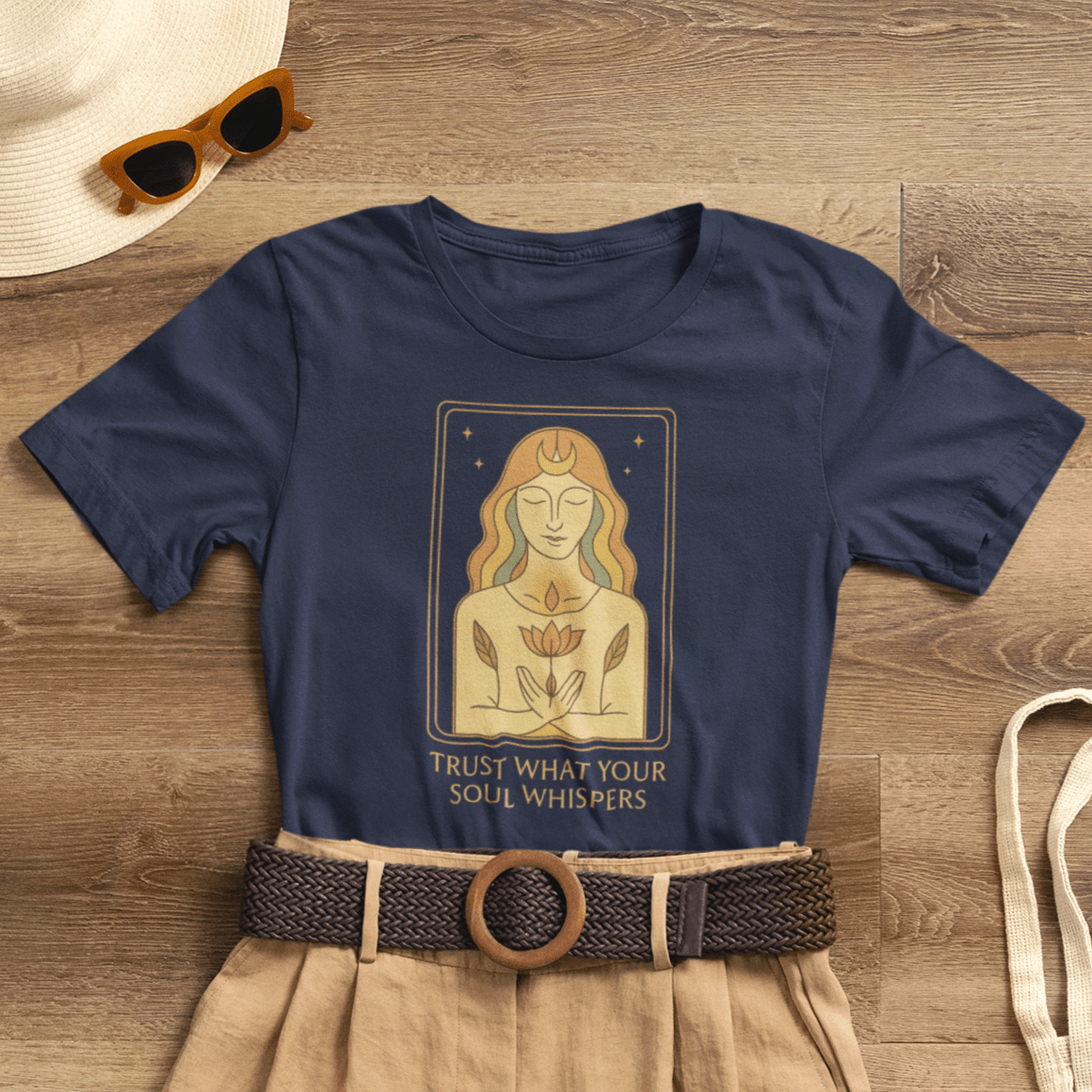 Trust Your Soul Whispers T-Shirt – Mystical Feminine Energy Graphic Tee - Spirit Stitch