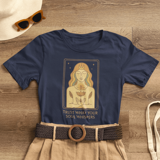 Trust Your Soul Whispers T-Shirt – Mystical Feminine Energy Graphic Tee - Spirit Stitch