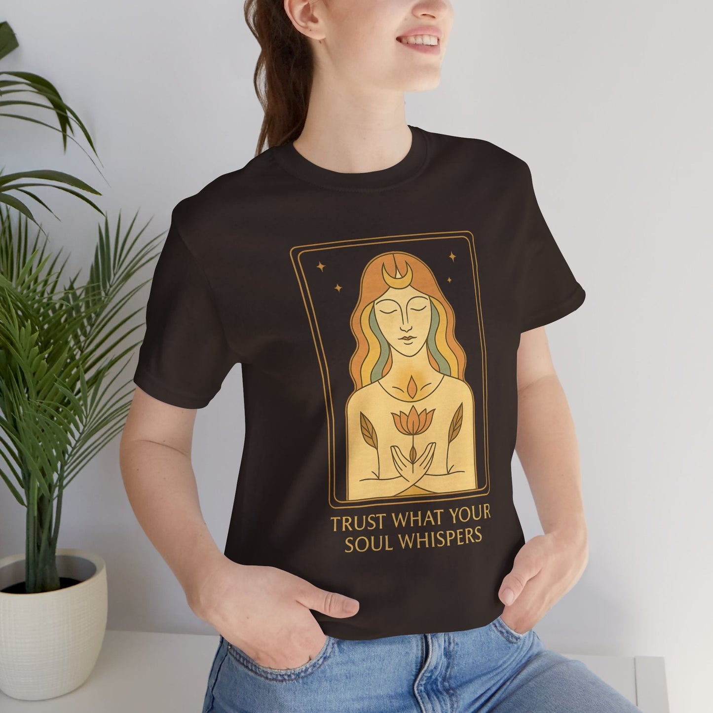 Trust Your Soul Whispers T-Shirt – Mystical Feminine Energy Graphic Tee - Spirit Stitch
