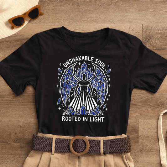 Unshakable Soul Shirt | Divine Feminine Goddess Tee | Spiritual Affirmation T-Shirt | Crystal Angel Graphic - Spirit Stitch