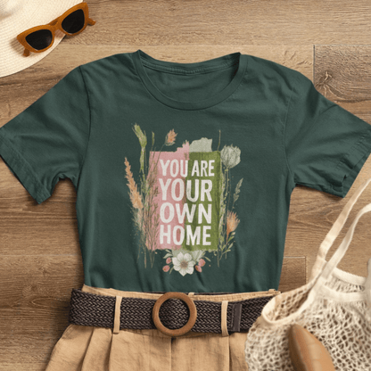Botanical affirmation T-shirt from Printify featuring nature-inspired self-love design and inspiring message on soft fabric.