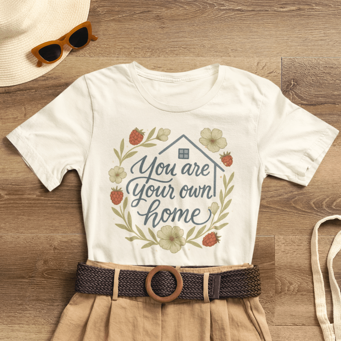 You Are Your Own Home Shirt – Fall Cottagecore Self - Love Tee - Spirit Stitch